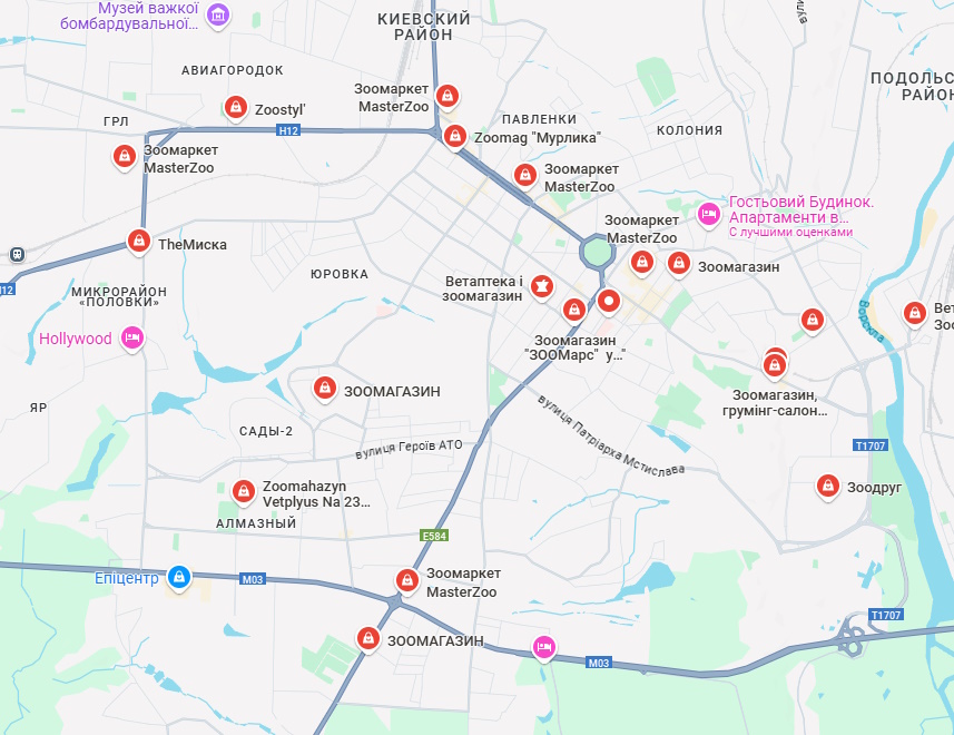 Зоомагазини в Полтаві