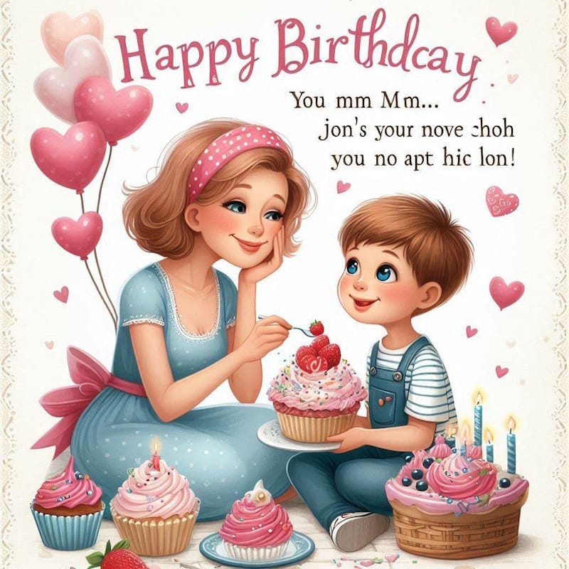 привітання мамі з днем народження сина