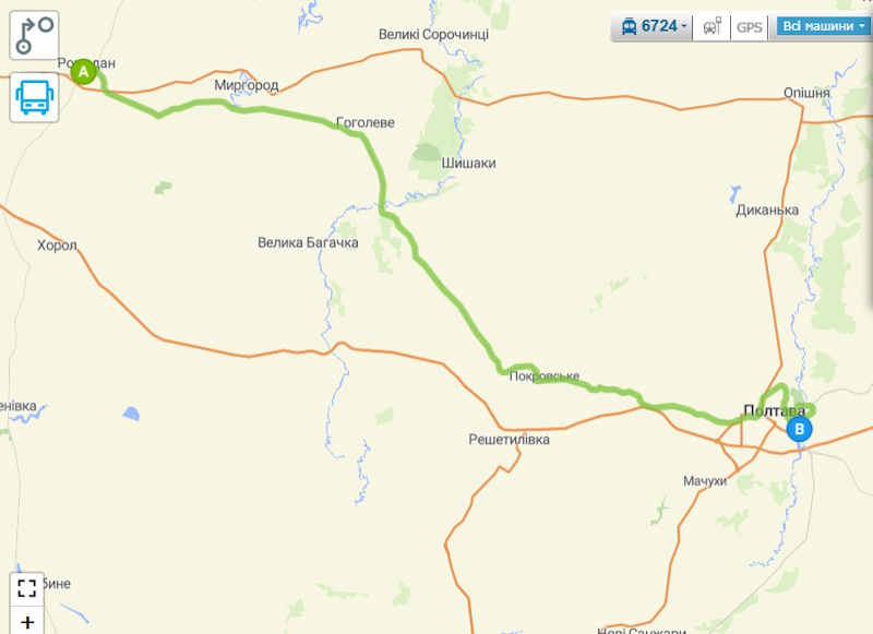 Електричка Ромодан–Полтава