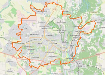 Карта міста Полтави