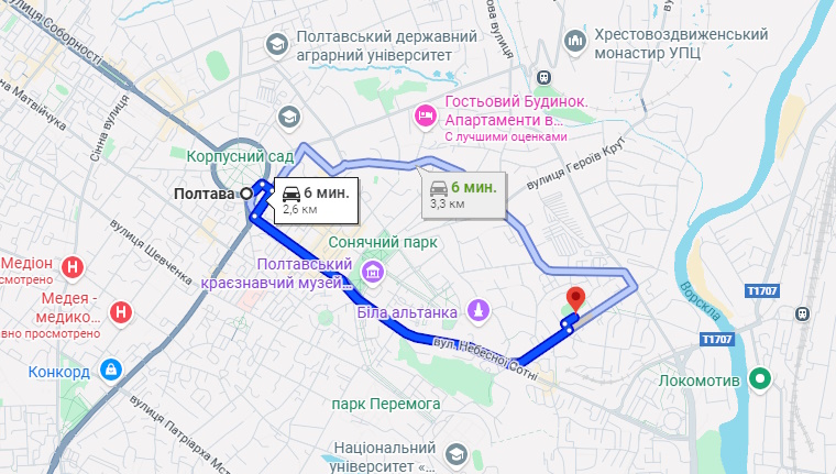 Автобус Полтава - Поділ