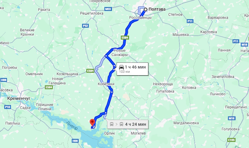 Автобус Полтава - Світлогірське