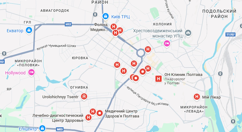 Уролог у Полтаві