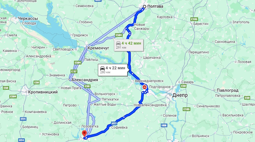 Автобус Полтава - Кривий Ріг