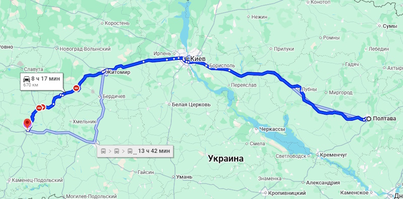 Автобус Полтава - Хмельницький